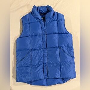 Lands' End Women’s Down Vibrant Blue Puffer Vest